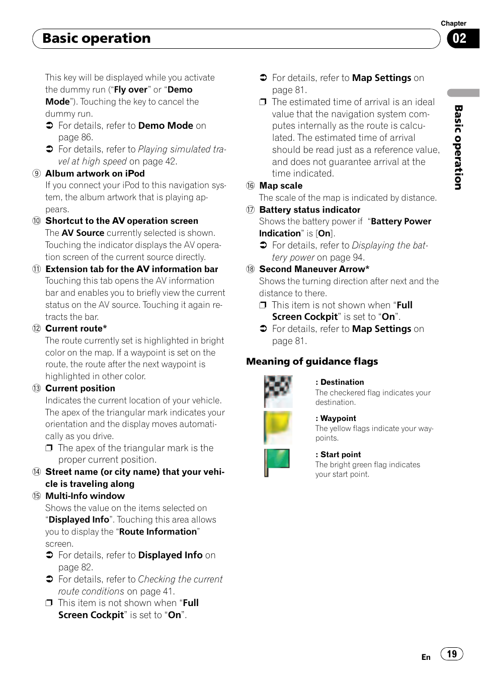 Basic operation | Pioneer AVIC F500BT User Manual | Page 19 / 129