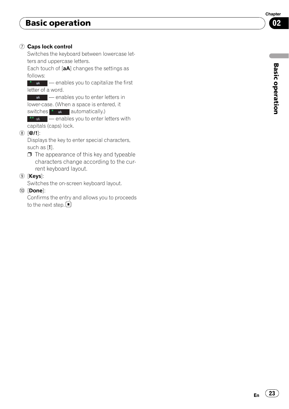 Basic operation | Pioneer AVIC F500BT User Manual | Page 23 / 129
