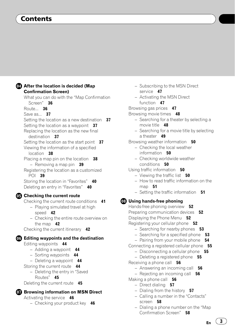 Pioneer AVIC F500BT User Manual | Page 3 / 129