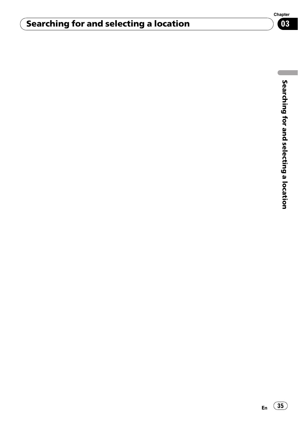 Searching for and selecting a location | Pioneer AVIC F500BT User Manual | Page 35 / 129