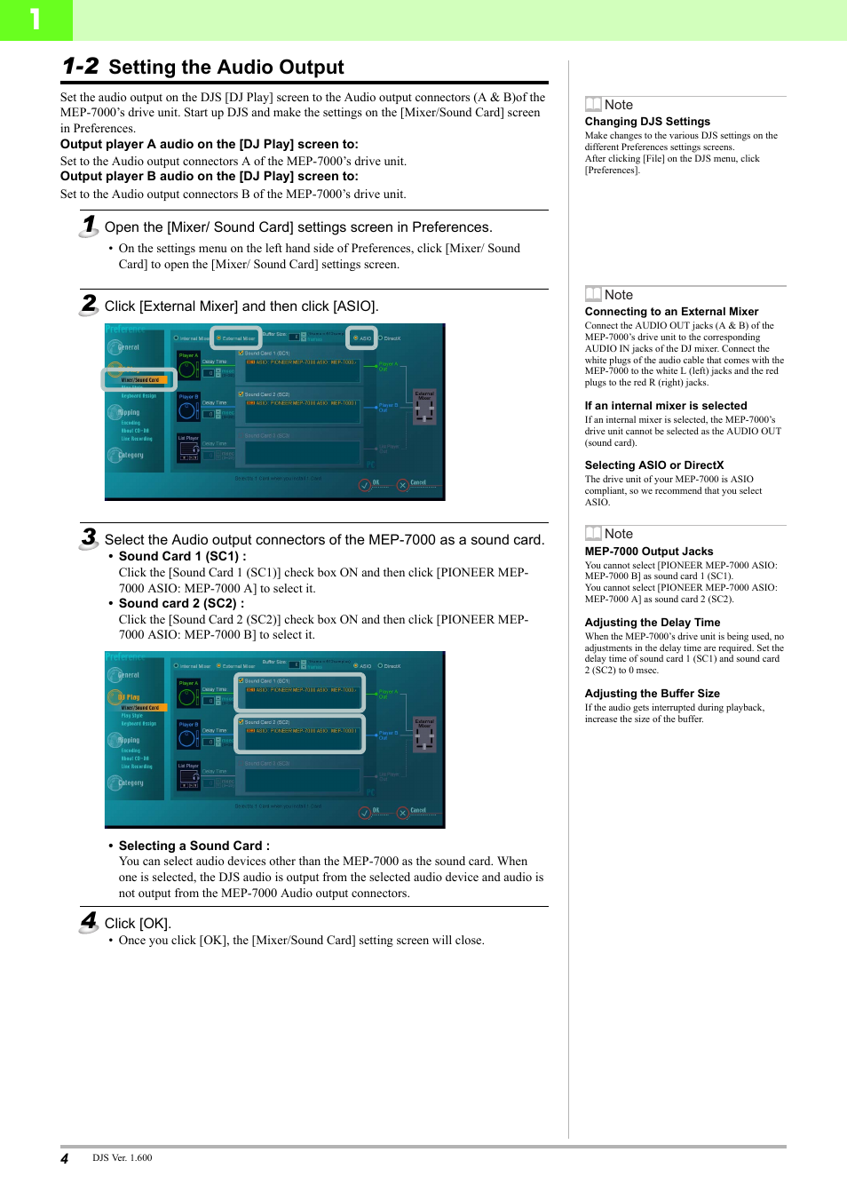 2 setting the audio output, Setting the audio output | Pioneer MEP-7000 User Manual | Page 4 / 16