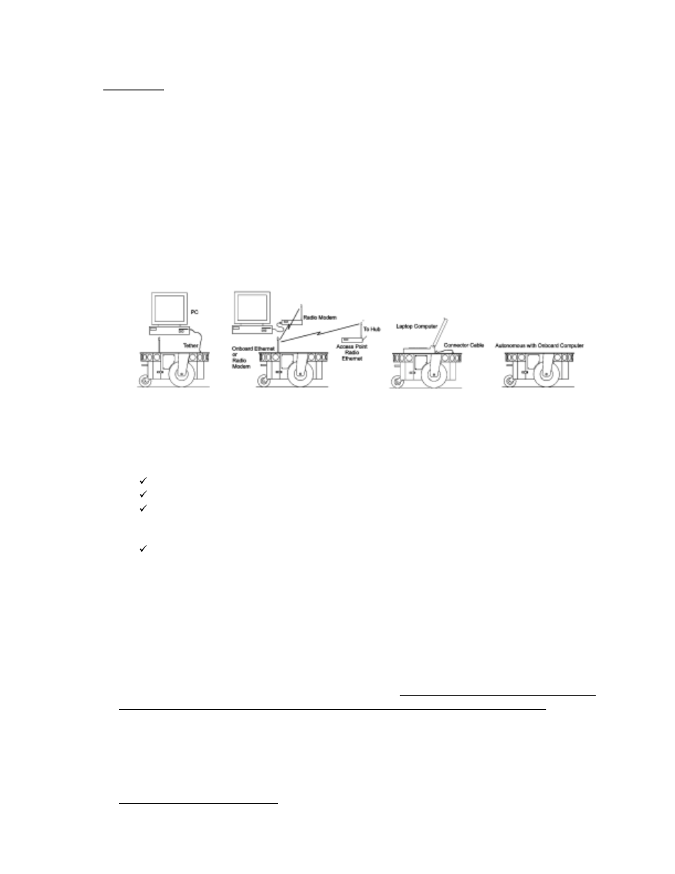 Quick start, Preparative assembly, Saphira client installation | Chapter 4 quick start, Reparative, Ssembly | Pioneer 2 / PeopleBot User Manual | Page 25 / 78