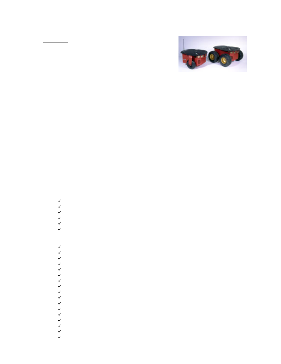 Introduction, Robot package, Basic components (all shipments) | Optional components and attachments (partial list), Chapter 1 introduction, Obot, Ackage | Pioneer 2 / PeopleBot User Manual | Page 7 / 78