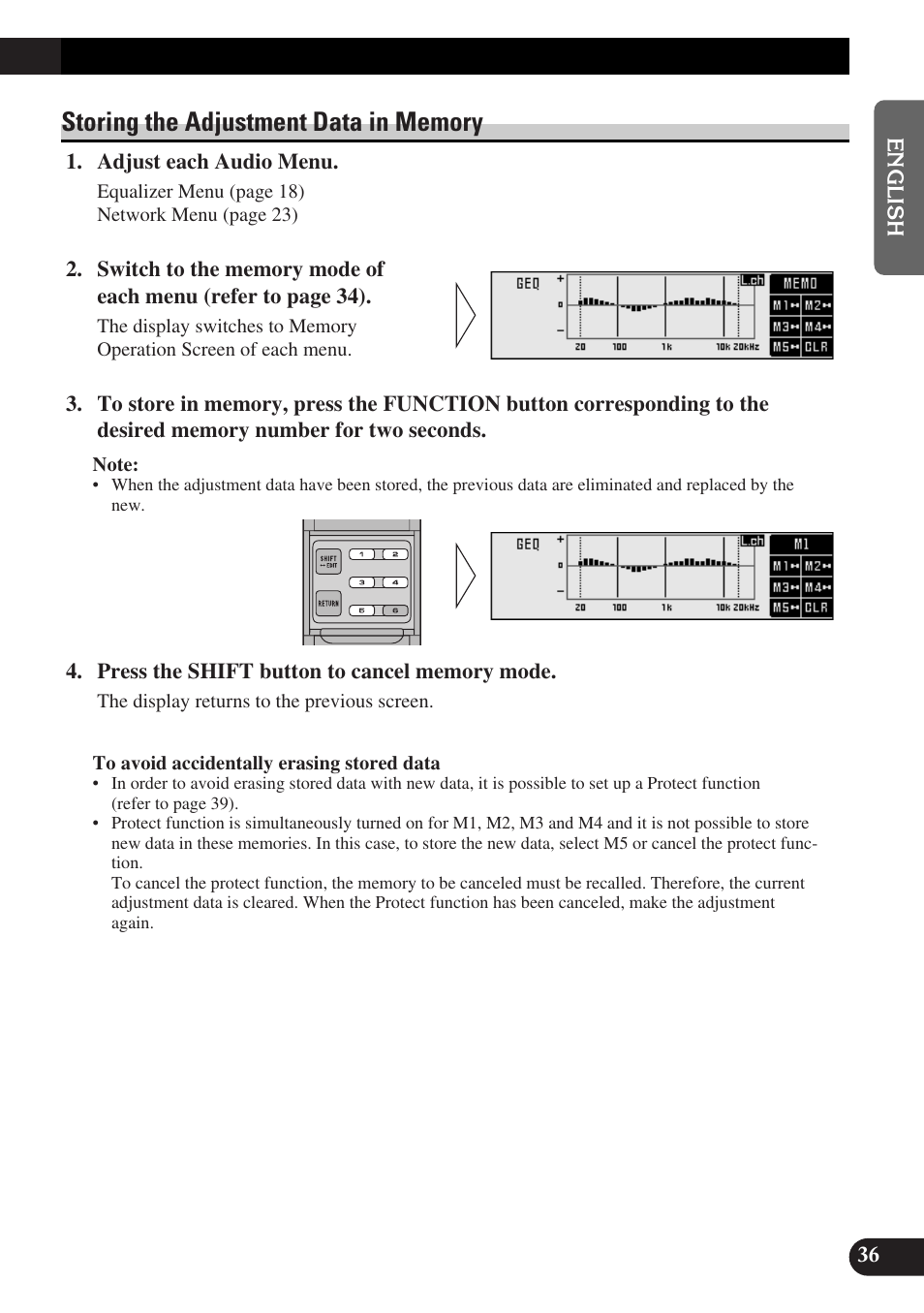 Storing the adjustment data in memory | Pioneer DEQ-P9 User Manual | Page 37 / 60