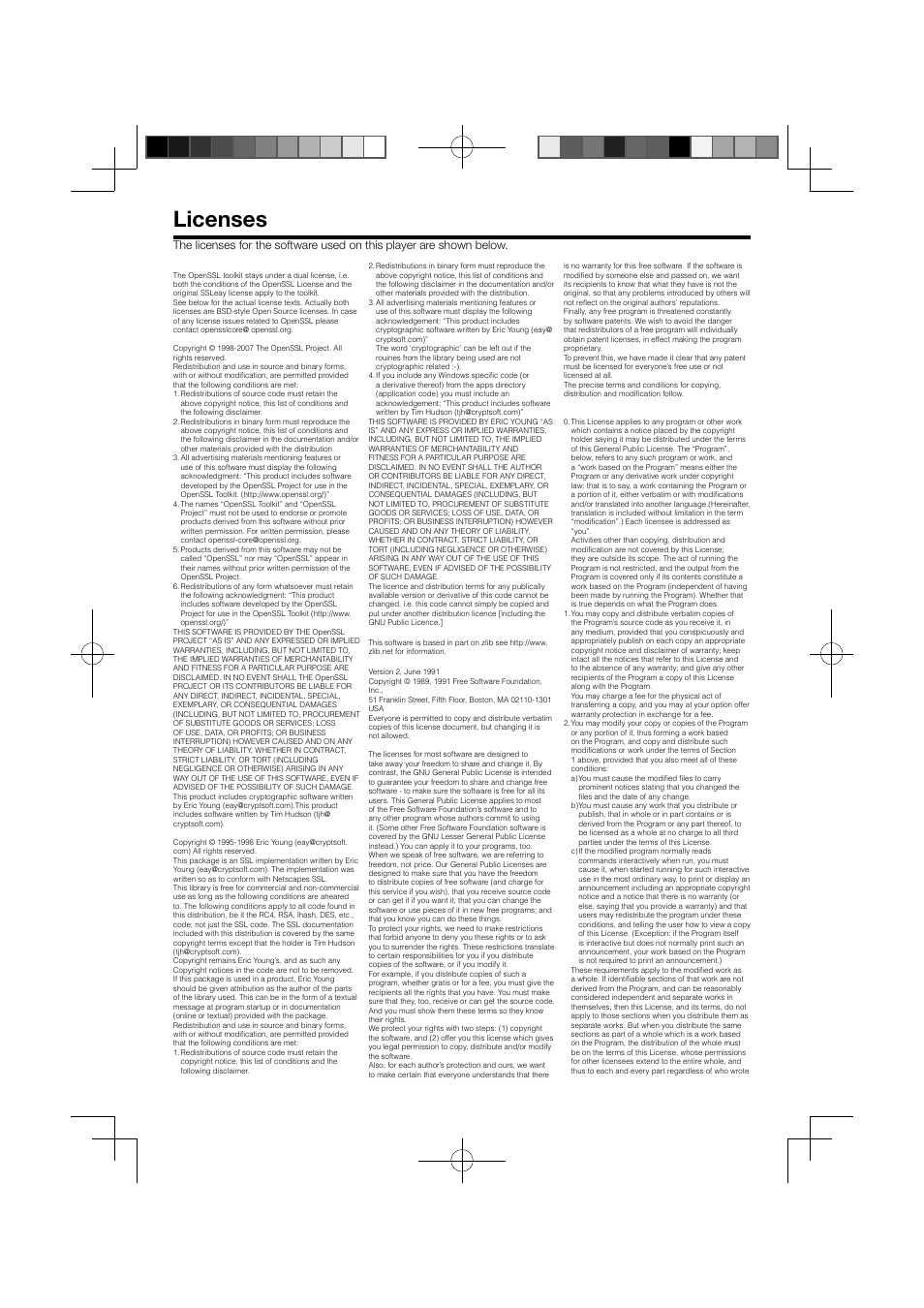 Bdp-120_license_en.pdf, Licenses | Pioneer BDP-120 User Manual | Page 107 / 111