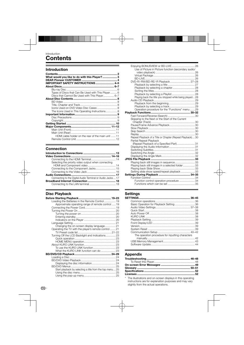 Pioneer BDP-120 User Manual | Page 4 / 111