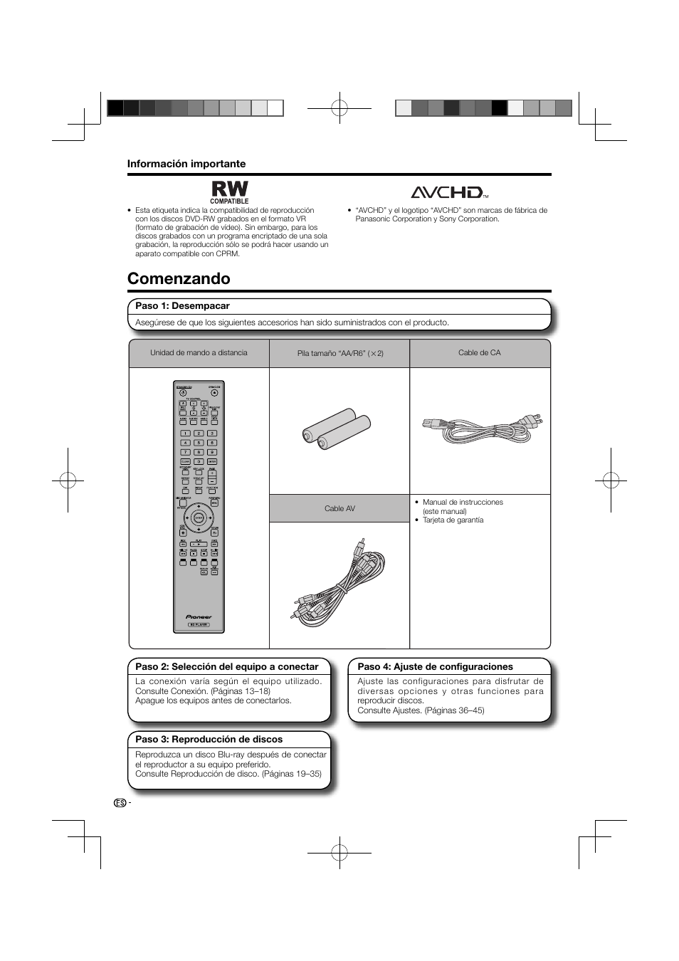 Comenzando | Pioneer BDP-120 User Manual | Page 64 / 111