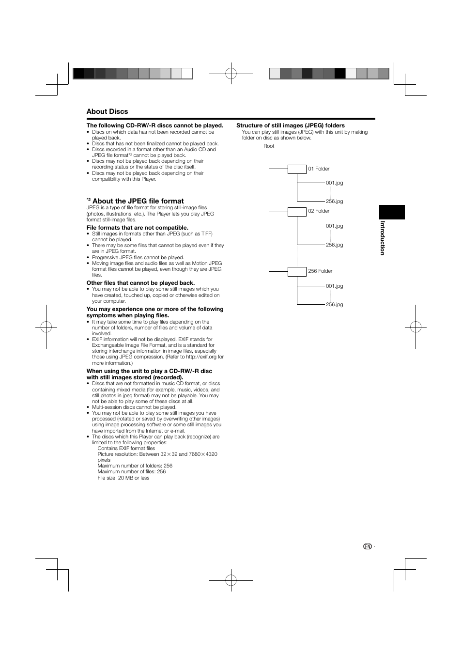 About discs, About the jpeg file format | Pioneer BDP-120 User Manual | Page 9 / 111