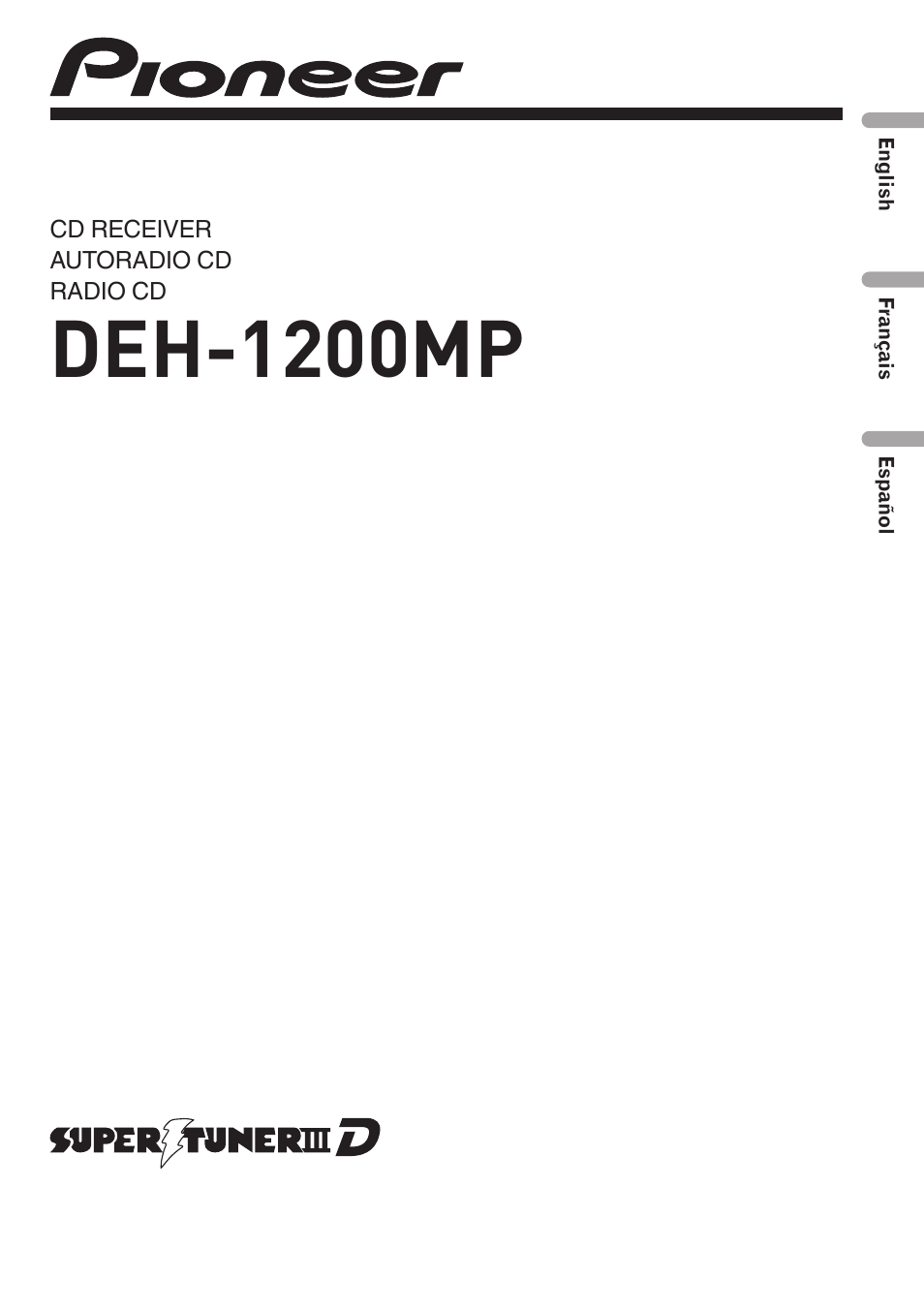 Pioneer DEH-1200MP User Manual | 52 pages