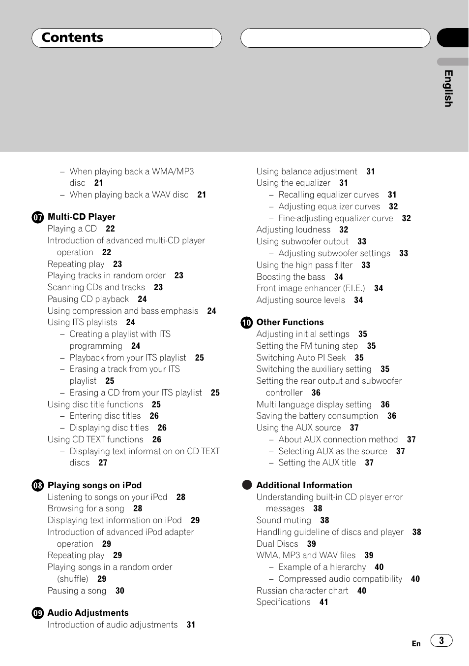 Pioneer RDS DEH-P40MP User Manual | Page 3 / 90