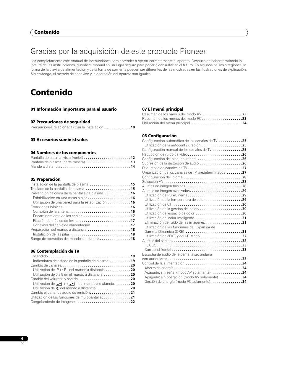 Pioneer PureVision PDP-507XG User Manual | Page 52 / 195