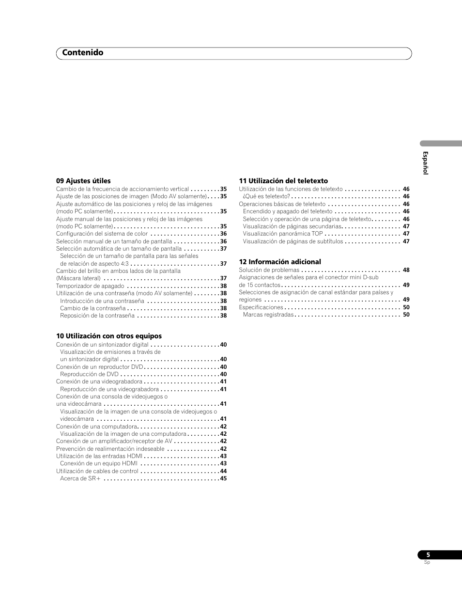 Pioneer PureVision PDP-507XG User Manual | Page 53 / 195