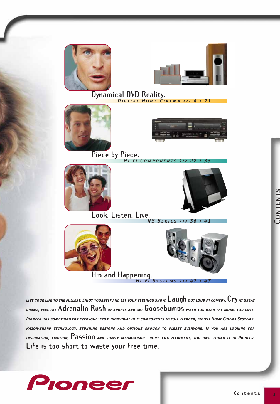 Content s, Laugh, Adrenalin-rush | Goosebumps, Passion | Pioneer Digital Home Cinema System User Manual | Page 3 / 21
