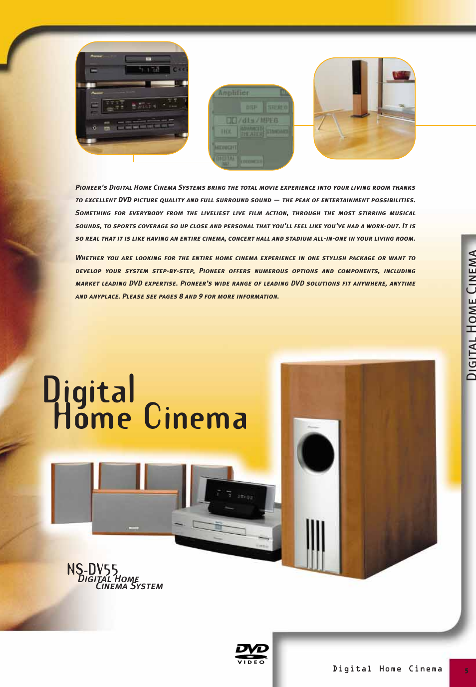Digital home cinema, Digit al ho me cinema, Ns-dv55 | Pioneer Digital Home Cinema System User Manual | Page 5 / 21