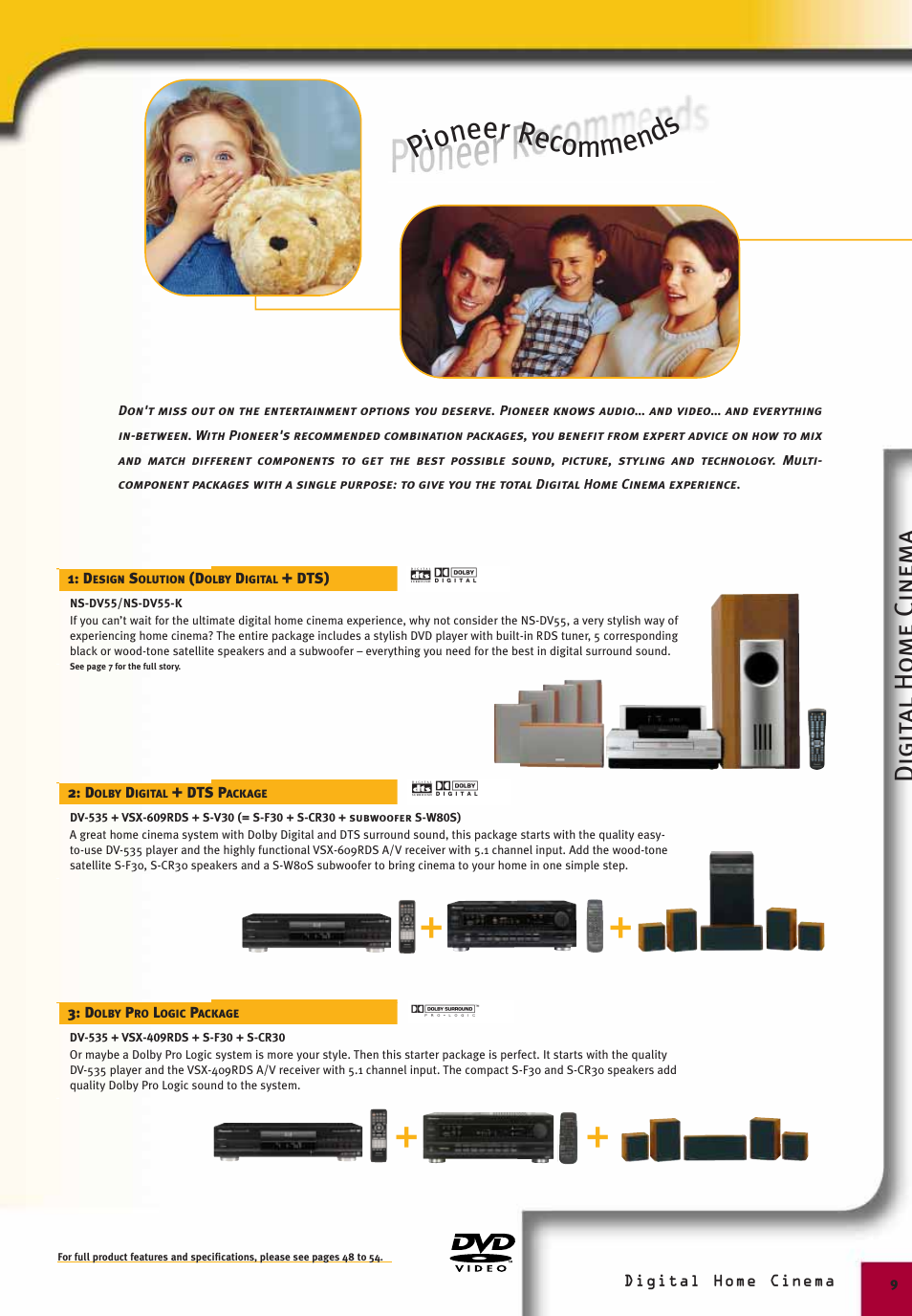 Pio neer recommends, Digit al ho me cinema | Pioneer Digital Home Cinema System User Manual | Page 9 / 21