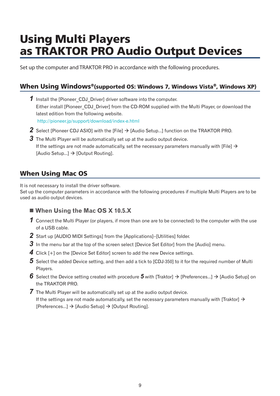 Pioneer TRAKTOR PRO CDJ-350 User Manual | Page 9 / 11