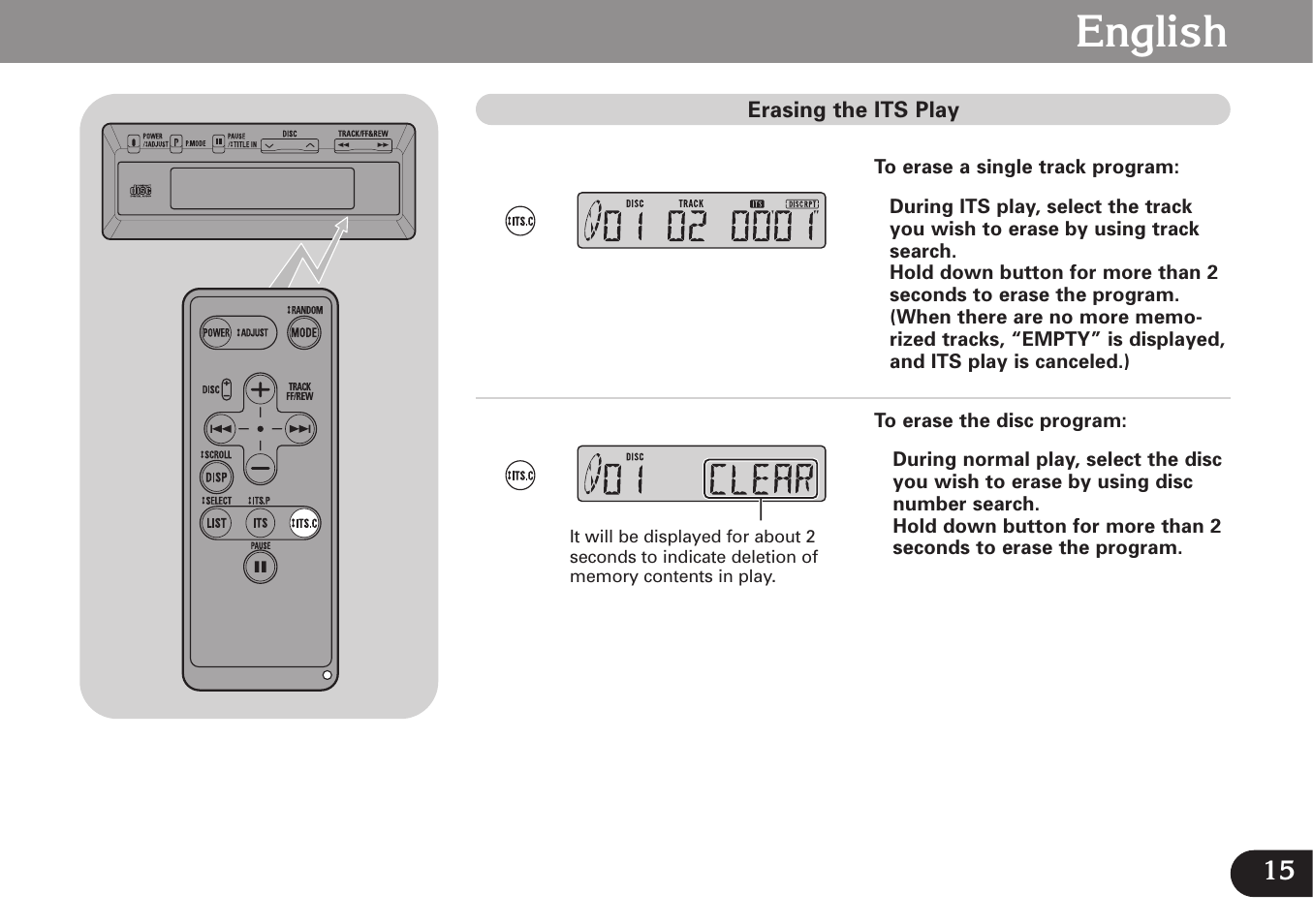 English | Pioneer CDX-FM677 User Manual | Page 15 / 35