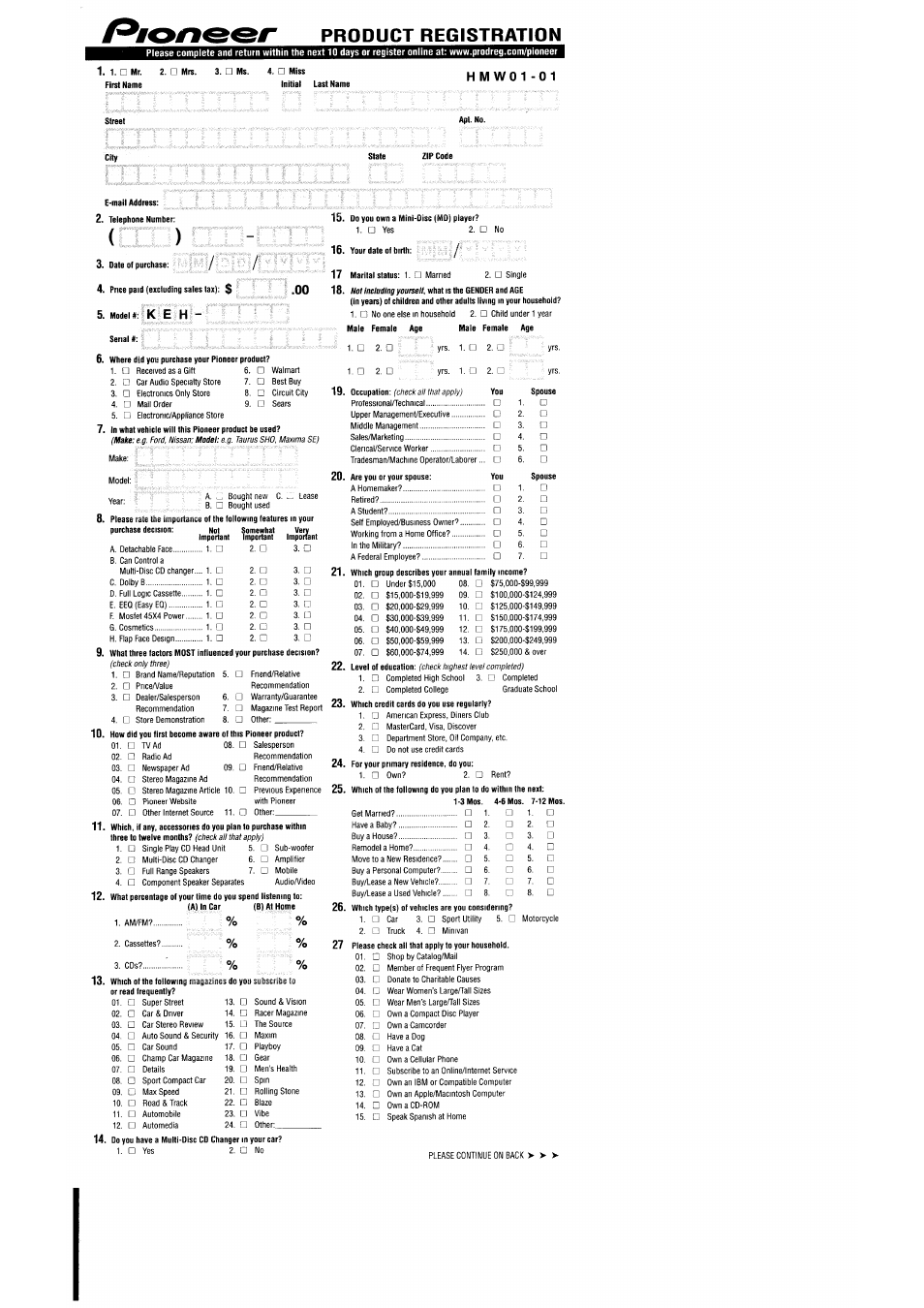 Pioneer CDX-FM677 User Manual | Page 34 / 35