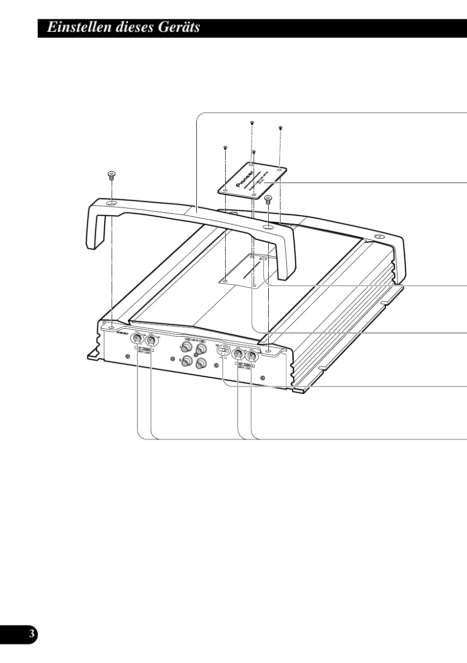 Einstellen dieses geräts | Pioneer PRS-A900 User Manual | Page 32 / 100