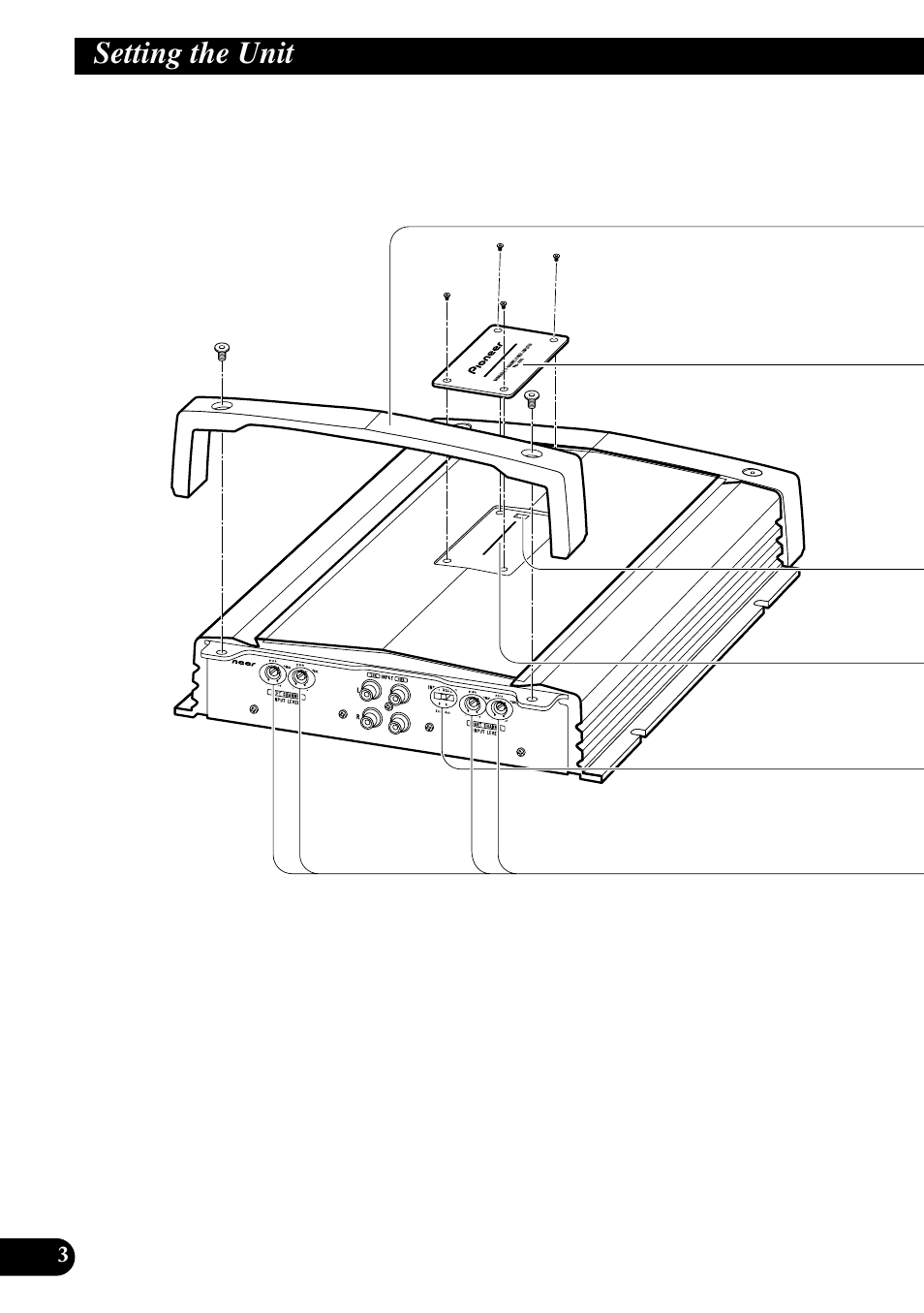 Setting the unit | Pioneer PRS-A900 User Manual | Page 4 / 100