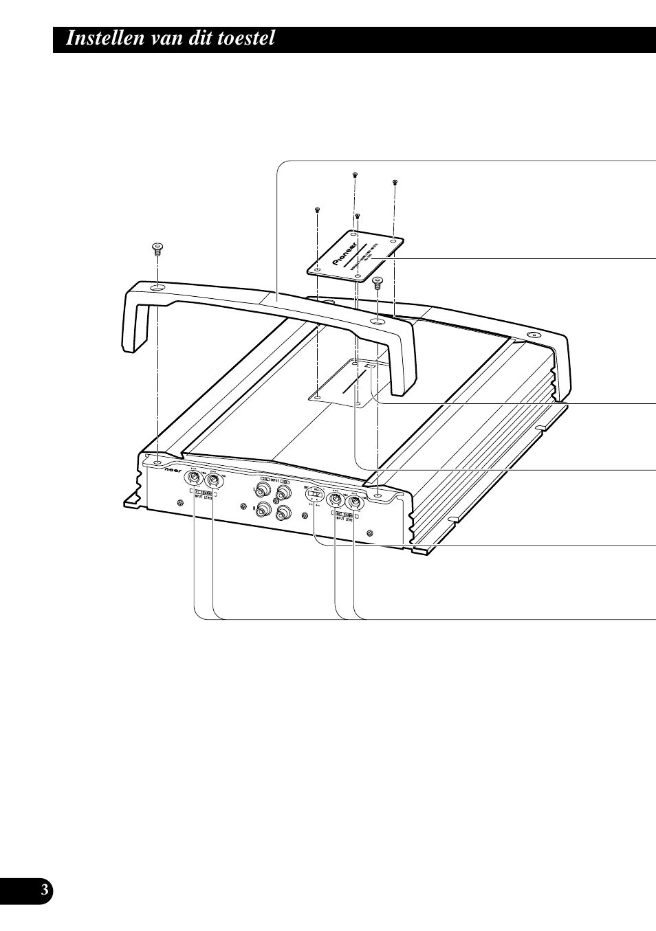 Instellen van dit toestel | Pioneer PRS-A900 User Manual | Page 74 / 100
