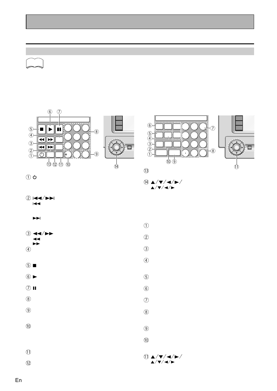 Using the remote control, With other components, Dvd and tv operations | Using the remote control with other components, Remote control of other components, Dvd 1, 4 search mode, 8 number buttons, Return, Top menu | Pioneer VSA-AX10 User Manual | Page 64 / 104