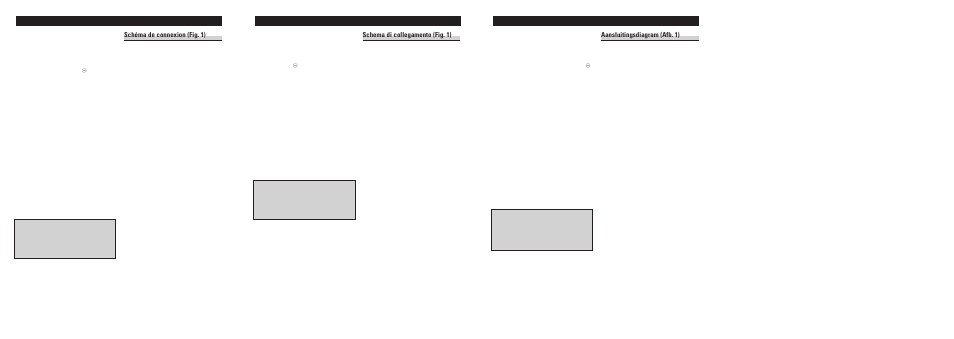 Raccordements des appareils <français, Collegamento delle unità <italiano, Aansluiten van de apparatuur <nederlands | Schéma de connexion (fig. 1), Schema di collegamento (fig. 1), Aansluitingsdiagram (afb. 1) | Pioneer CD-HF1 User Manual | Page 4 / 8