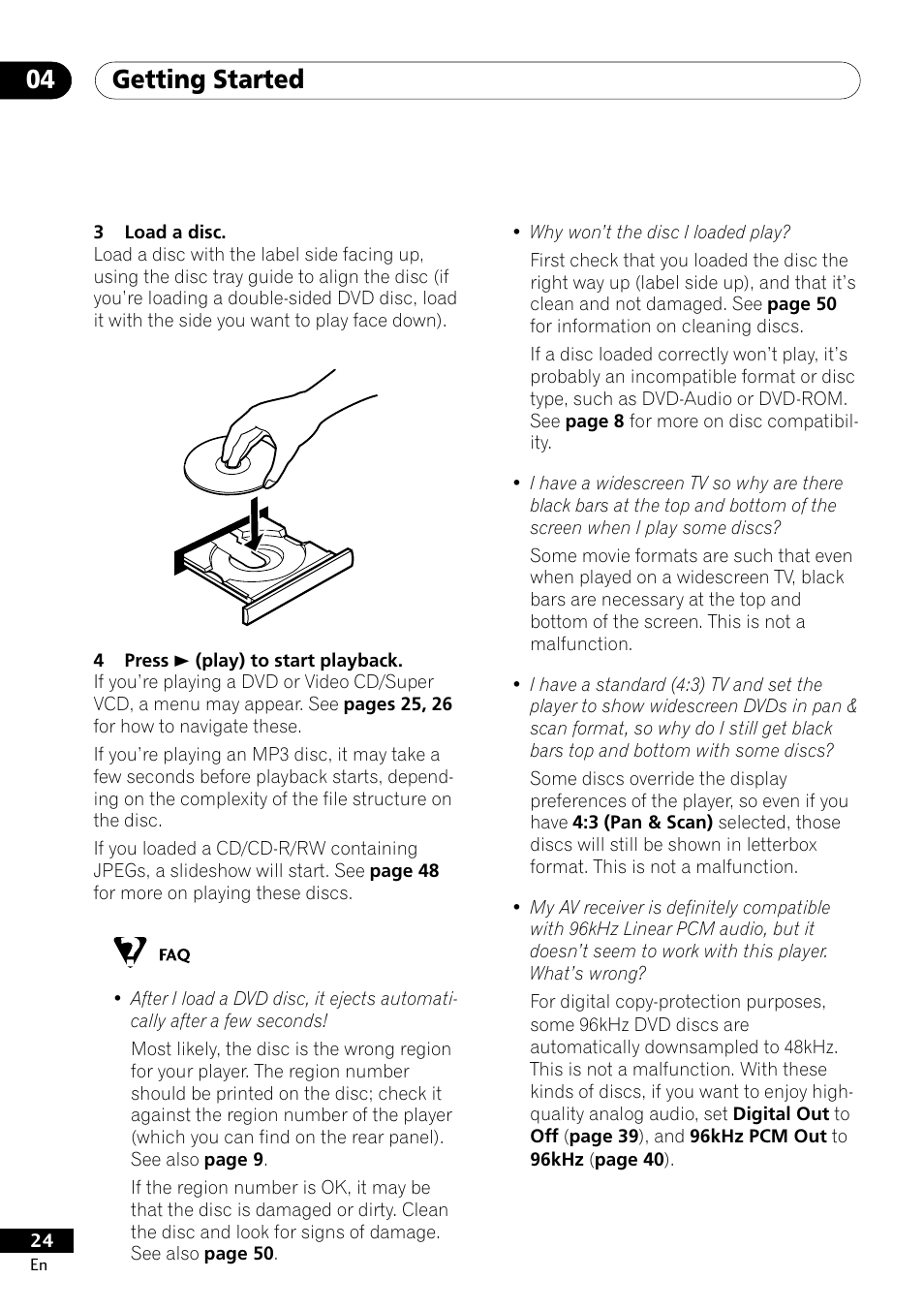 Getting started 04 | Pioneer DV-400-S User Manual | Page 24 / 60