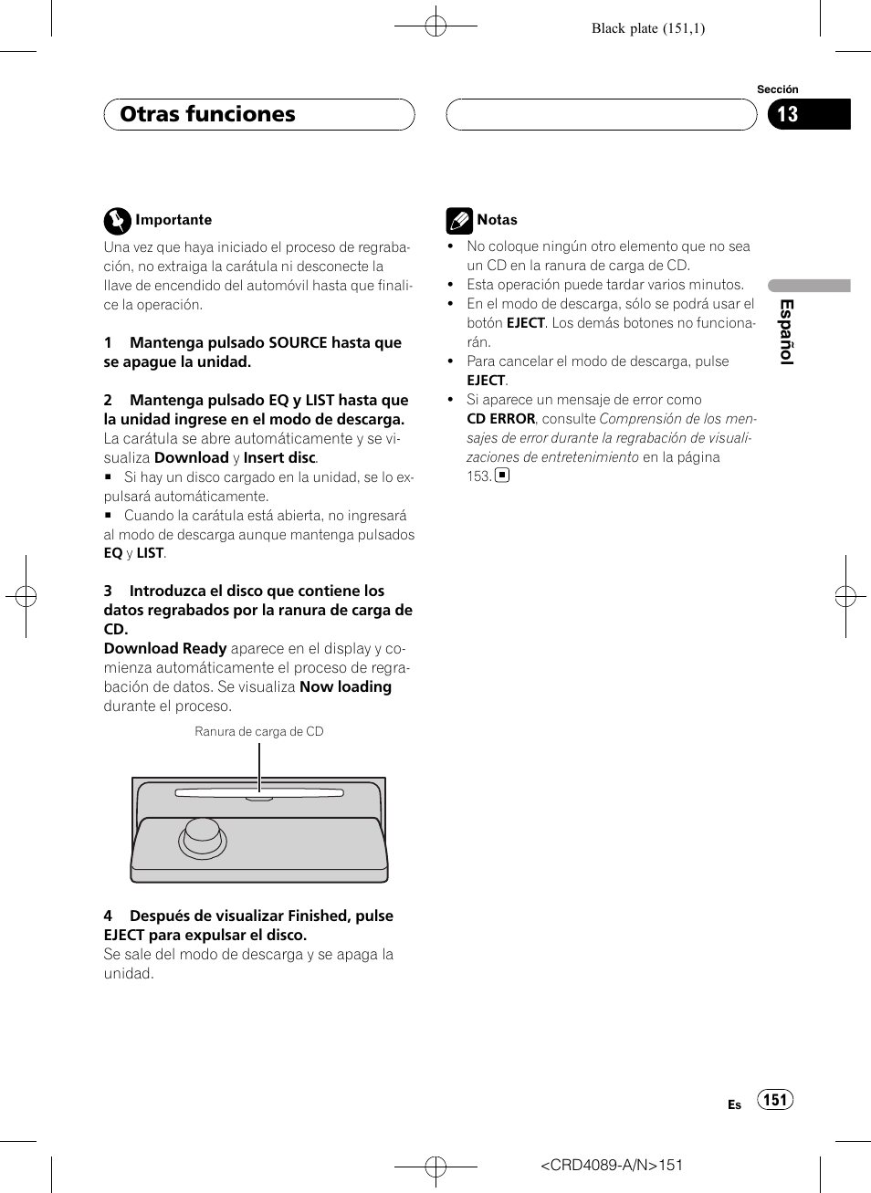 Otras funciones | Pioneer SUPER TUNER III D DEH-P8850MP User Manual | Page 151 / 164