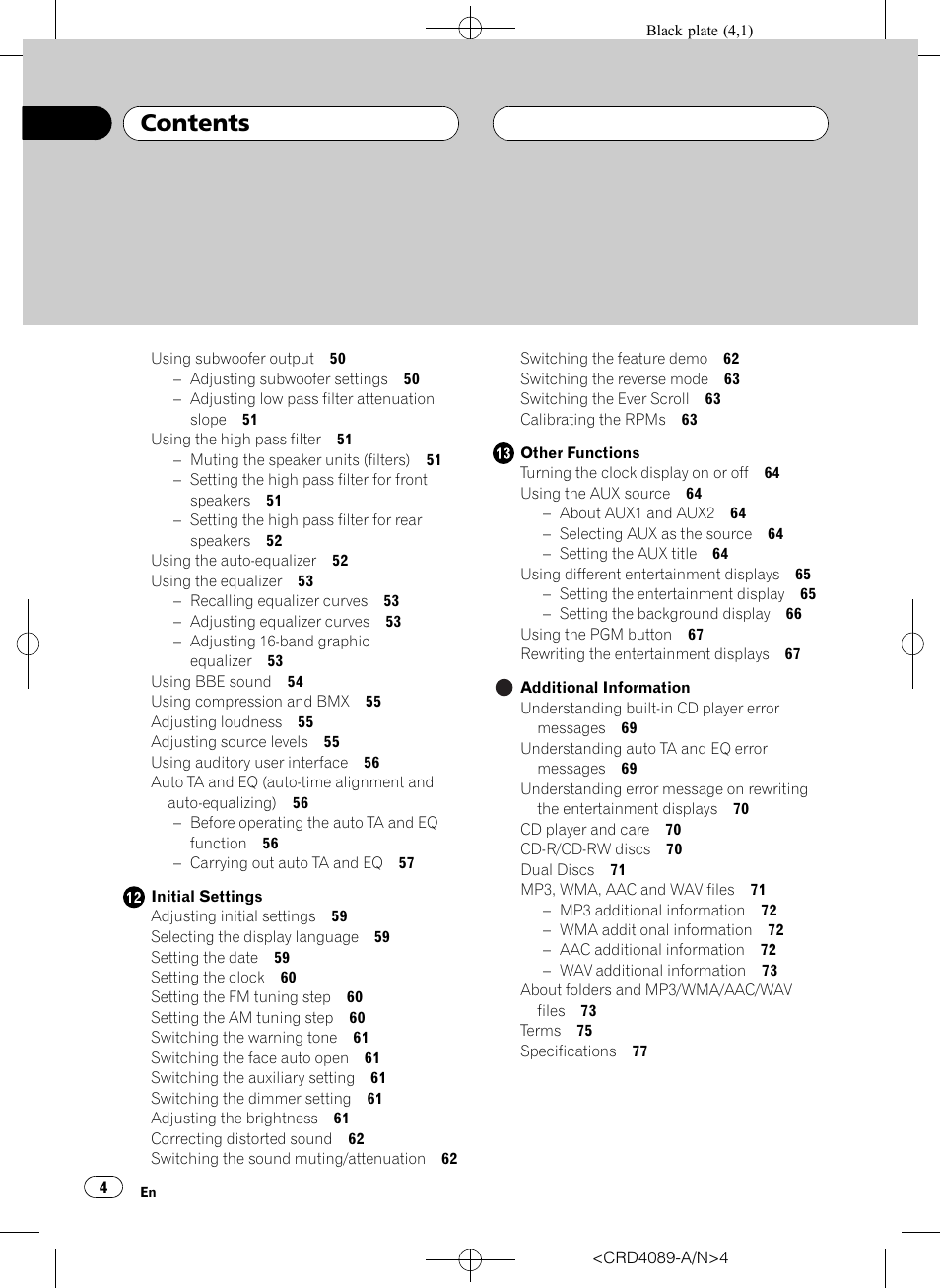 Pioneer SUPER TUNER III D DEH-P8850MP User Manual | Page 4 / 164