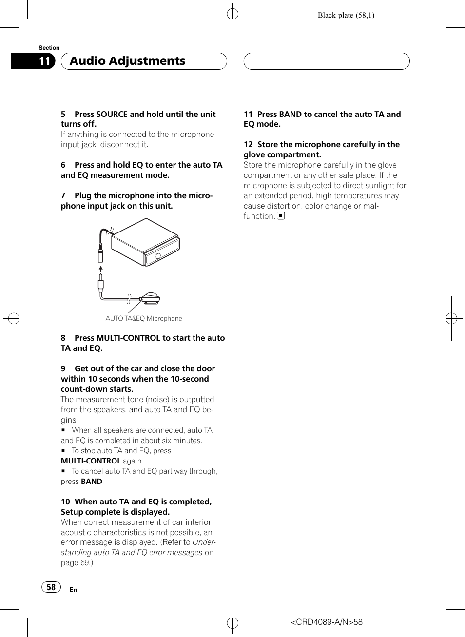 Audio adjustments | Pioneer SUPER TUNER III D DEH-P8850MP User Manual | Page 58 / 164