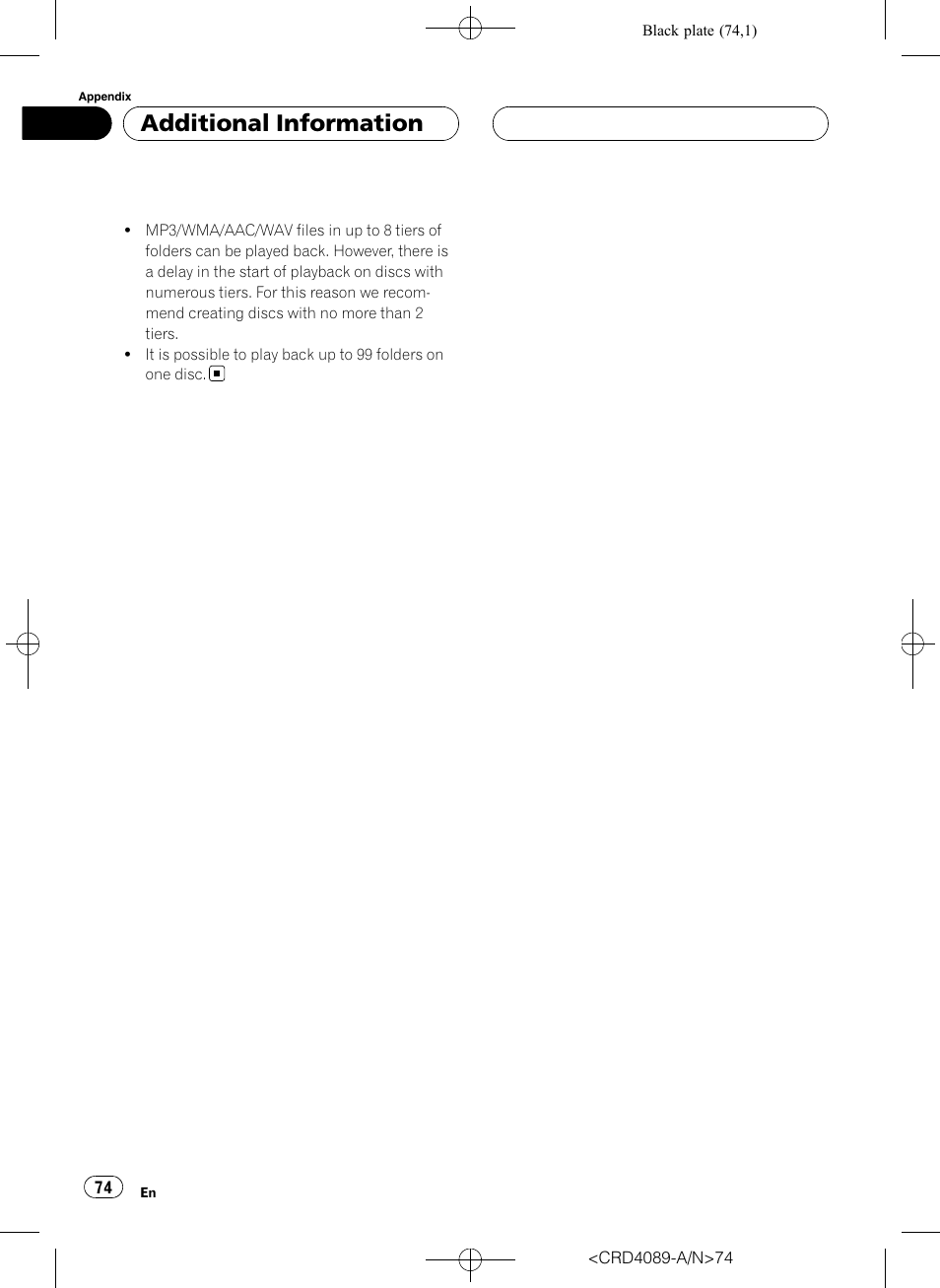 Additional information | Pioneer SUPER TUNER III D DEH-P8850MP User Manual | Page 74 / 164
