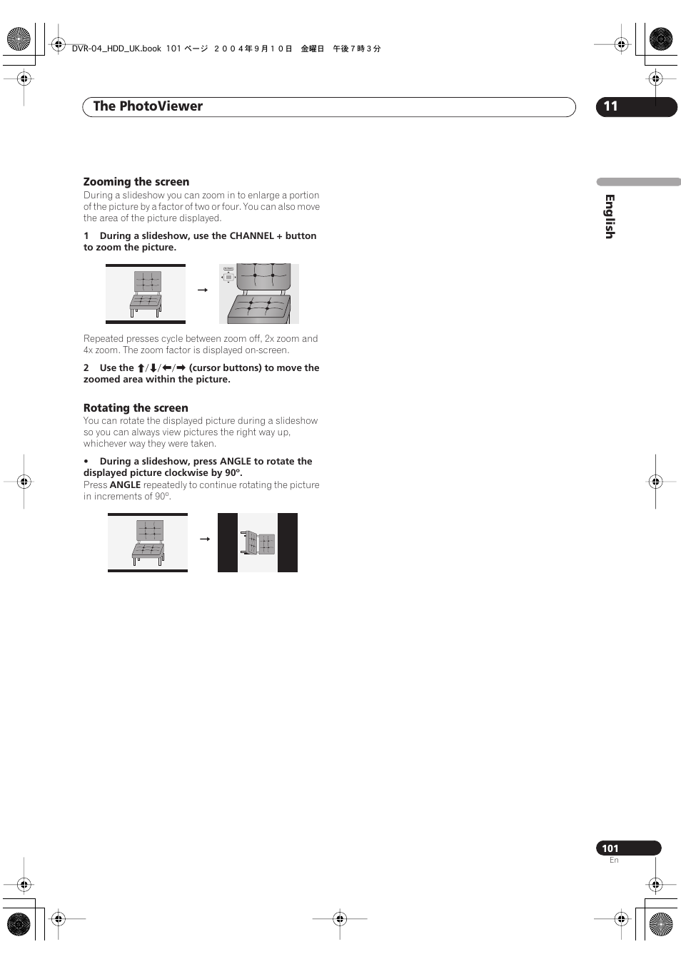 The photoviewer 11 | Pioneer OPERATING INSTRUCTIONS DVR-920H User Manual | Page 101 / 140