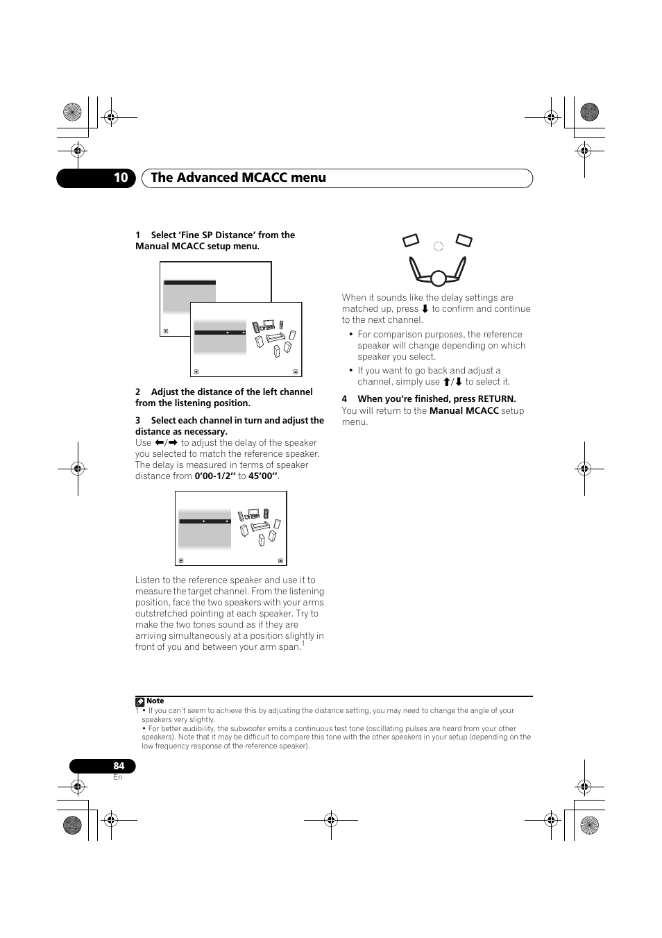 4 when you’re finished, press return, The advanced mcacc menu 10 | Pioneer VSX-919AH-K User Manual | Page 84 / 128