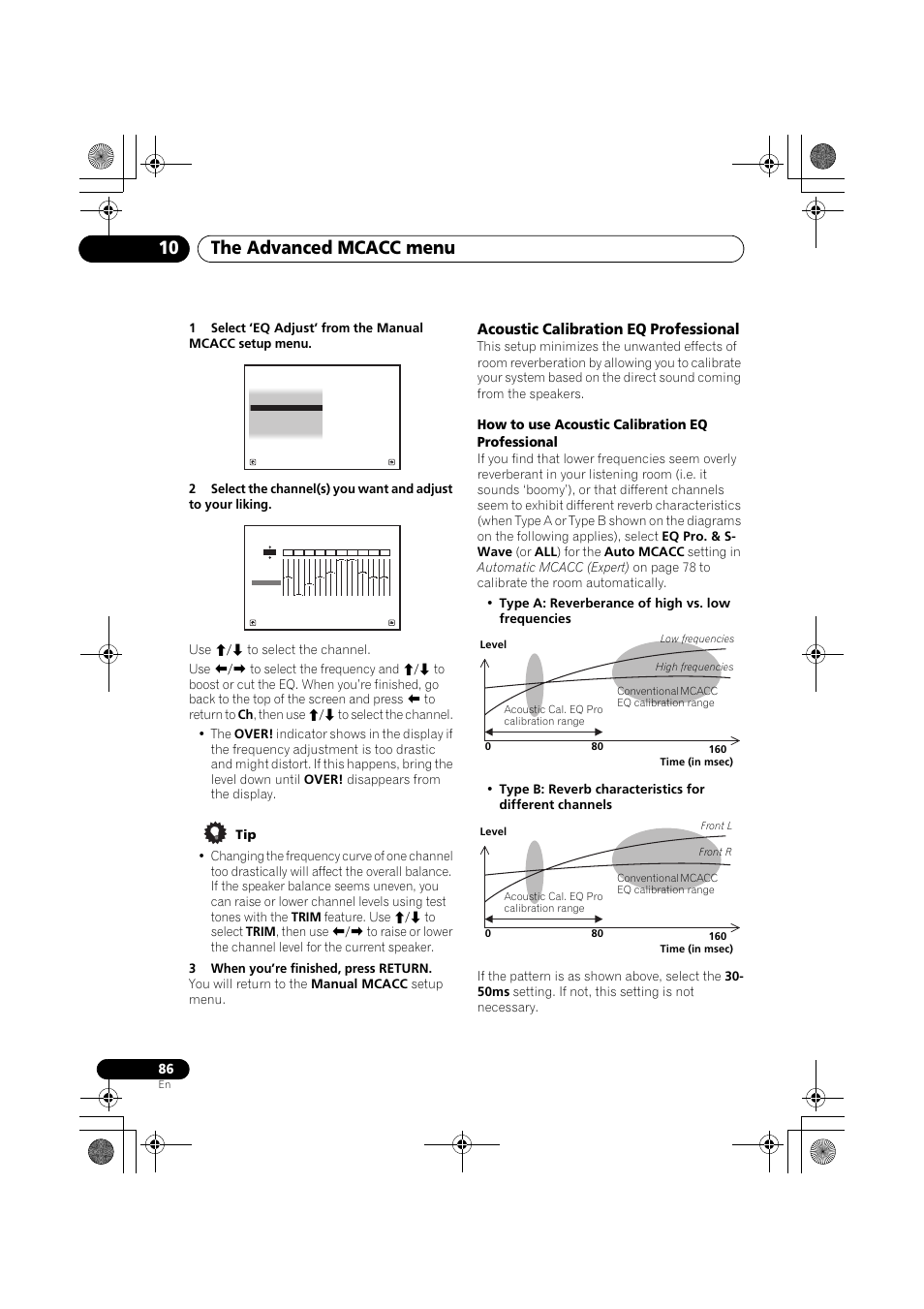 3 when you’re finished, press return, Acoustic calibration eq professional, How to use acoustic calibration eq professional | Acoustic calibration, The advanced mcacc menu 10 | Pioneer VSX-919AH-K User Manual | Page 86 / 128