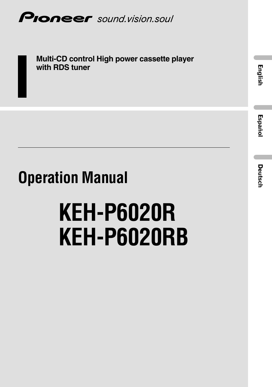 Pioneer KEH-P6020RB User Manual | 116 pages