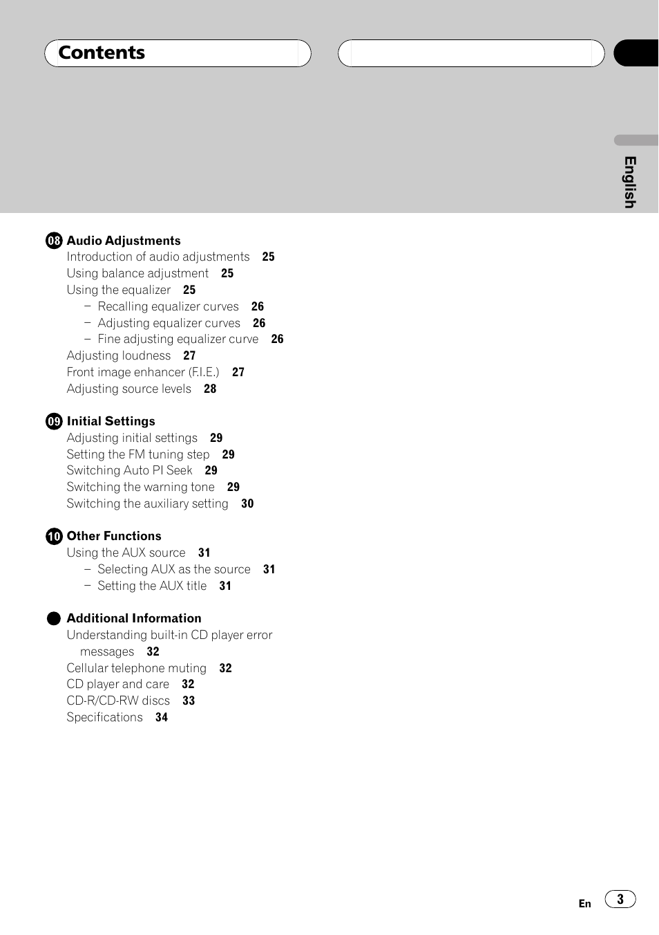 Pioneer DEH-P2600R User Manual | Page 3 / 105