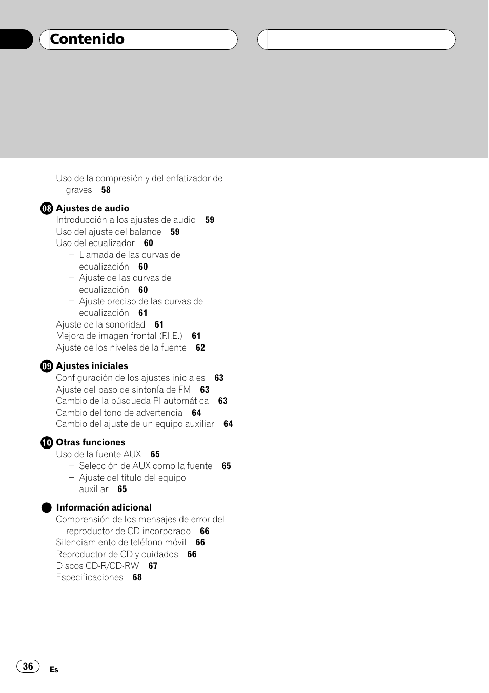 Pioneer DEH-P2600R User Manual | Page 36 / 105