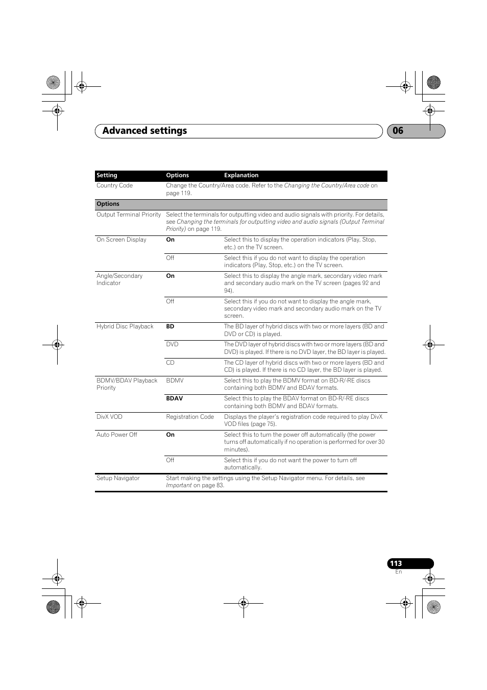 Advanced settings 06 | Pioneer SX-LX03 User Manual | Page 113 / 132