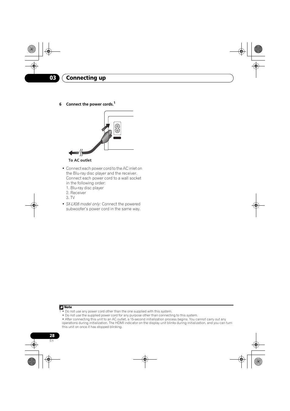 Connecting up 03 | Pioneer SX-LX03 User Manual | Page 28 / 132