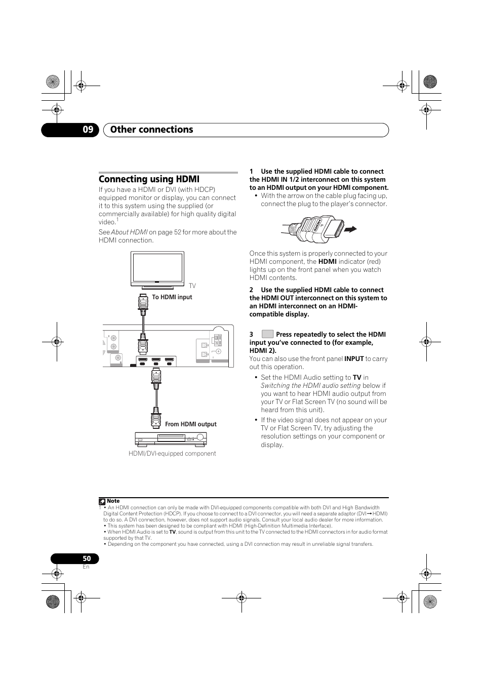 Connecting using hdmi, Other connections 09 | Pioneer SX-LX03 User Manual | Page 50 / 132