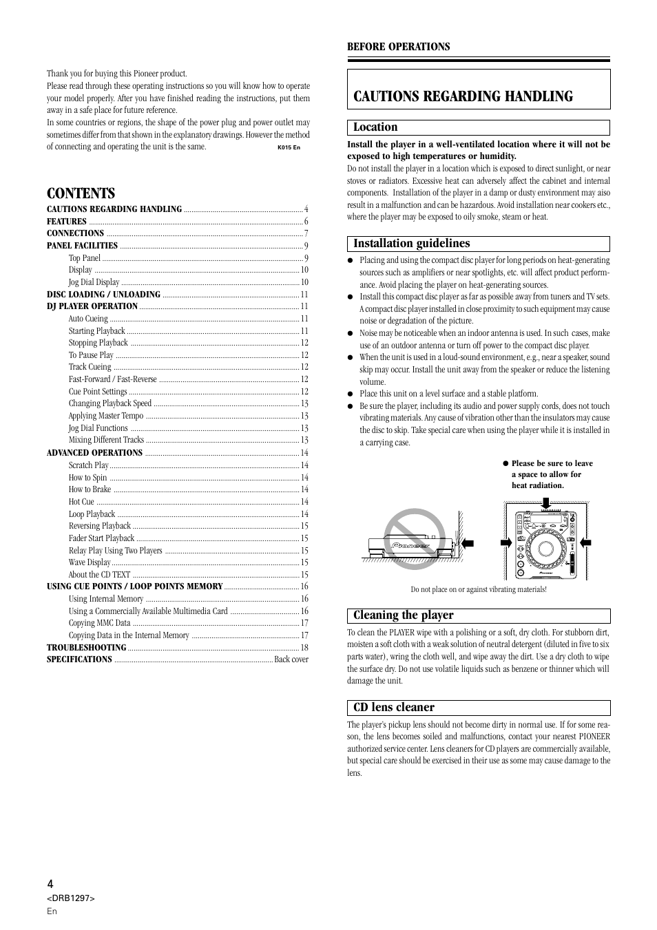Pioneer CDJ-1000 User Manual | Page 4 / 20