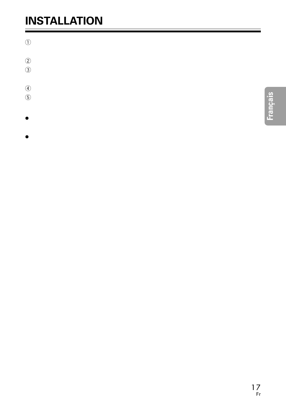 Installation, Fran ç ais | Pioneer DVR-A06U User Manual | Page 17 / 60