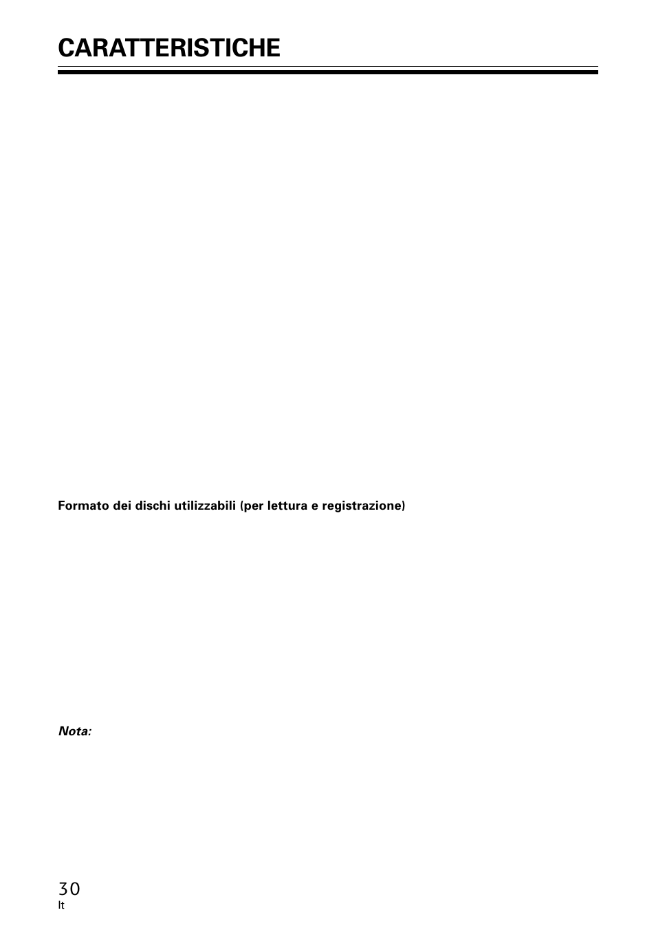 Caratteristiche | Pioneer DVR-A06U User Manual | Page 30 / 60