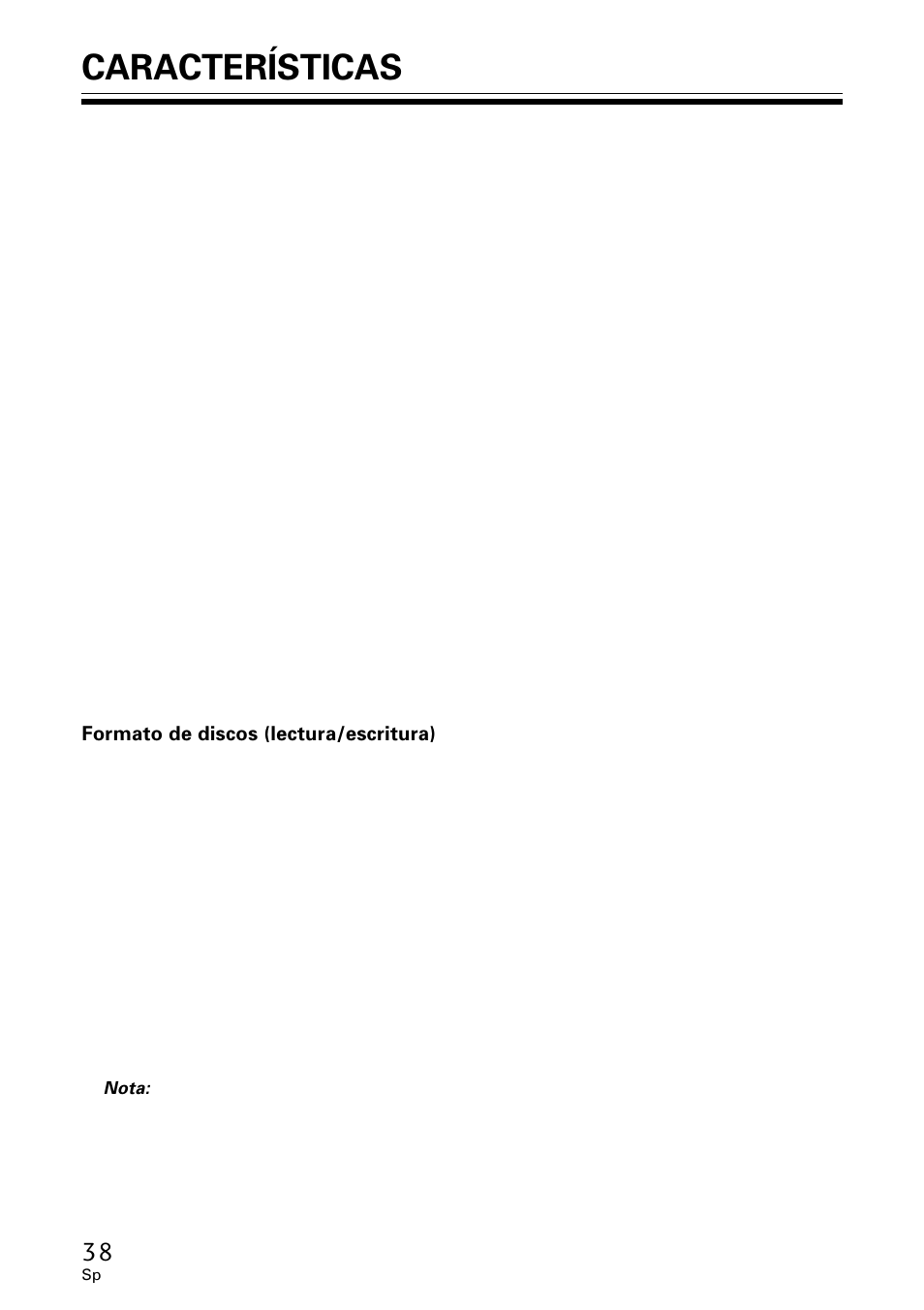 Características | Pioneer DVR-A06U User Manual | Page 38 / 60
