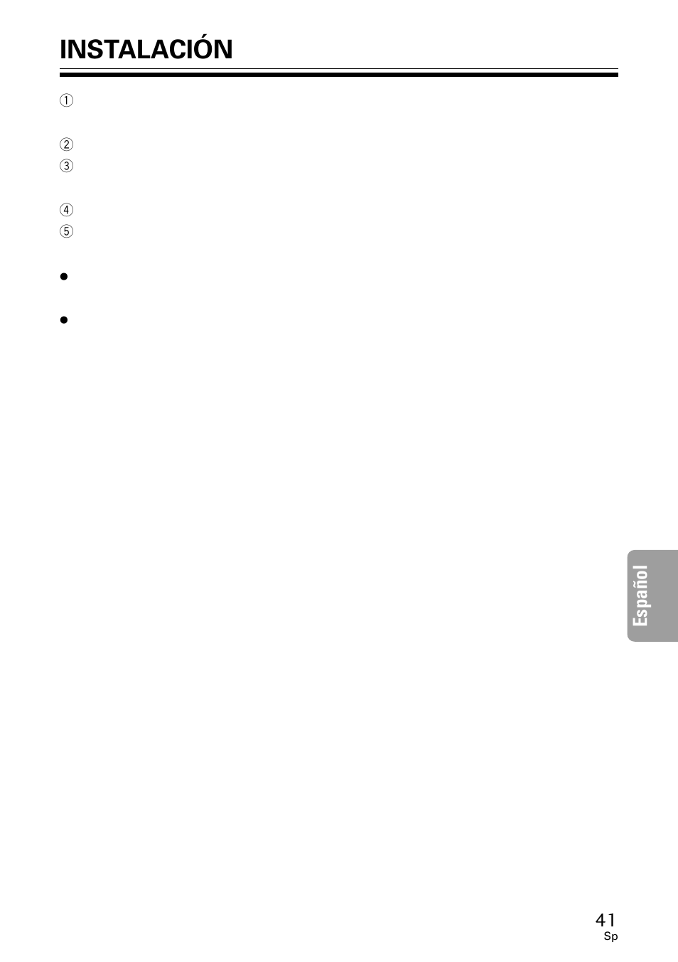 Instalación, Espa ñ ol | Pioneer DVR-A06U User Manual | Page 41 / 60
