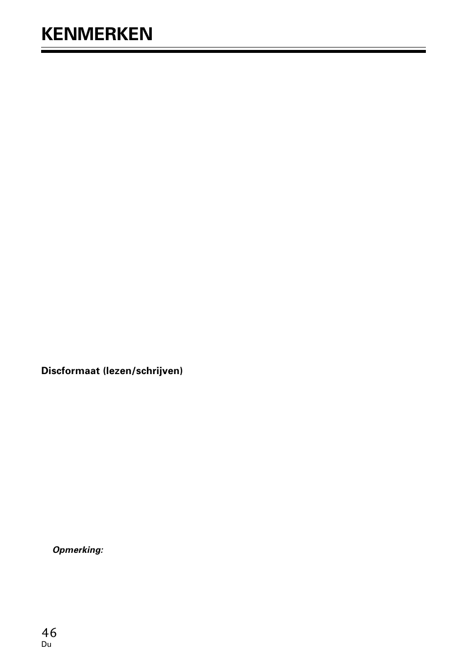 Kenmerken | Pioneer DVR-A06U User Manual | Page 46 / 60