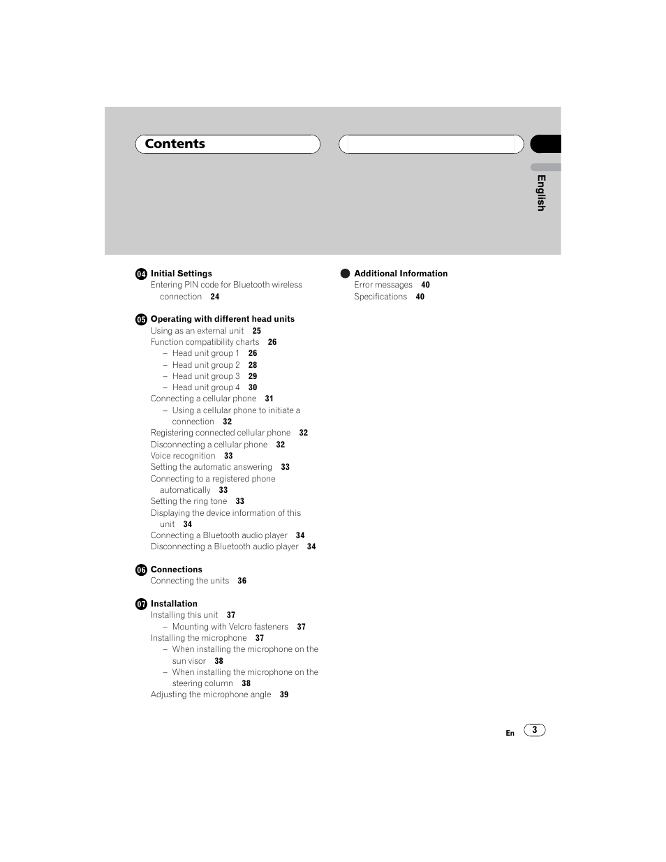 Pioneer CD-BTB100 User Manual | Page 3 / 44