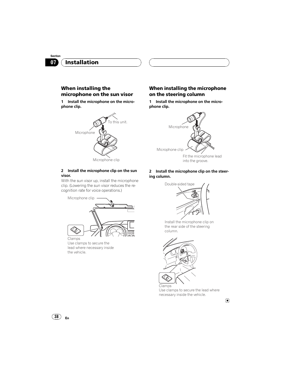 Installation | Pioneer CD-BTB100 User Manual | Page 38 / 44