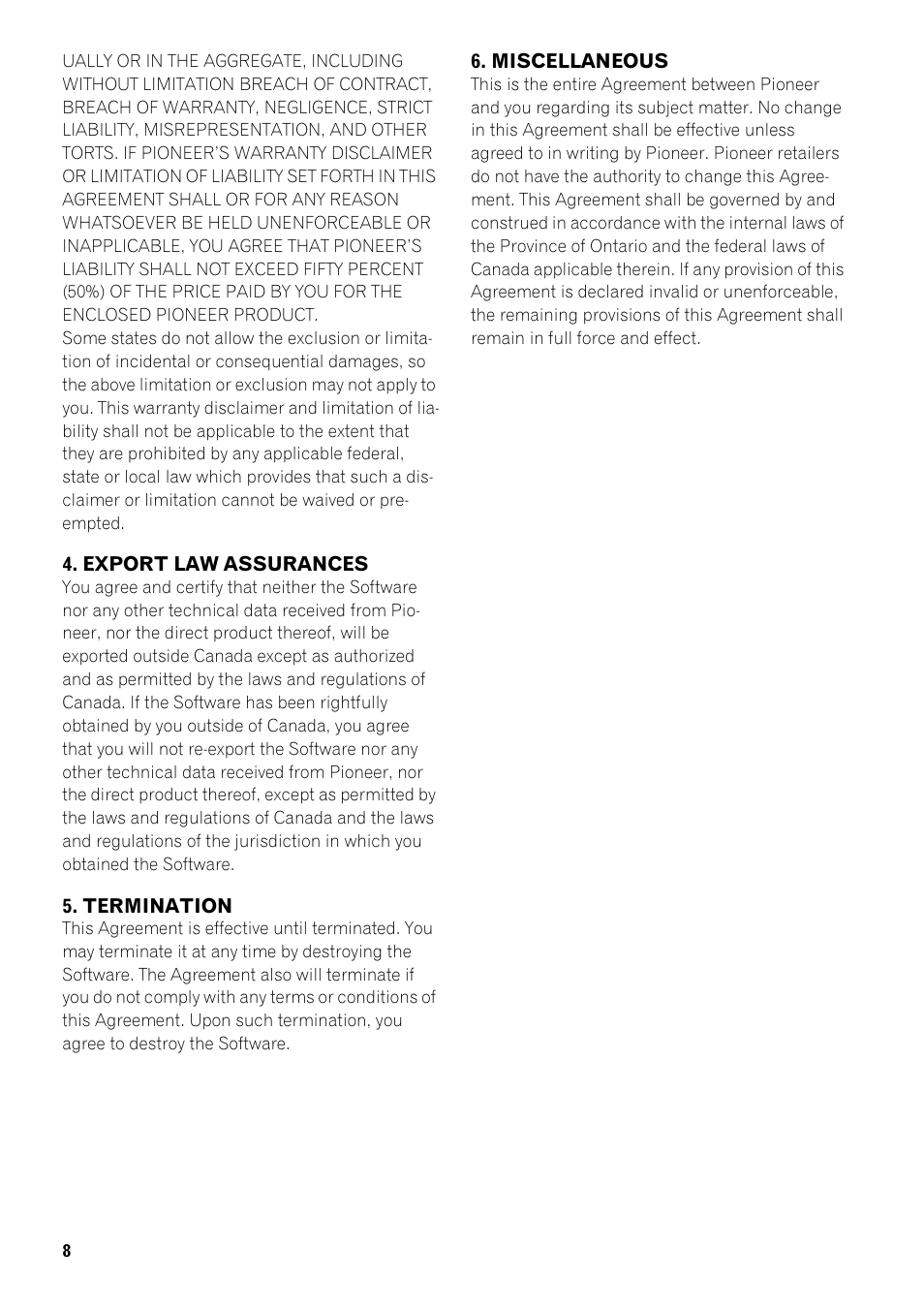 To 8) | Pioneer AVIC-Z1 User Manual | Page 10 / 207